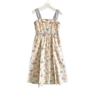 Loveshackfancy Carmine Floral-Print Cotton-Poplin Midi Dress
